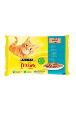 Kačių maistas Purina Mix Lašišos raudonumo spalva Tunas Menkė 4 x 85 g