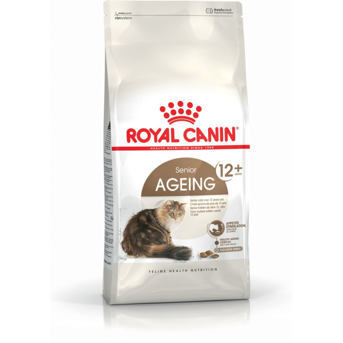 Kačių maistas Royal Canin Senior Ageing 12+ Vyresnysis Višta Daržovė Paukščiai 4 Kg