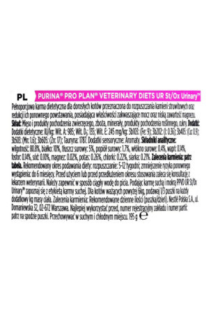 Kačių maistas Purina Pro Plan VD Urinary Mėsa 195 g