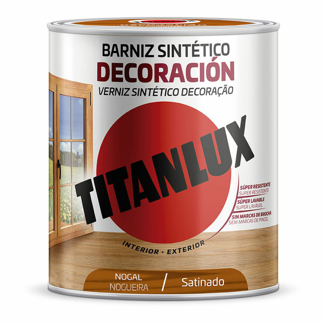 Sintetinis lakas Titanlux m11100314 Dekoras Satino apdaila Graikinis riešutas 250 ml