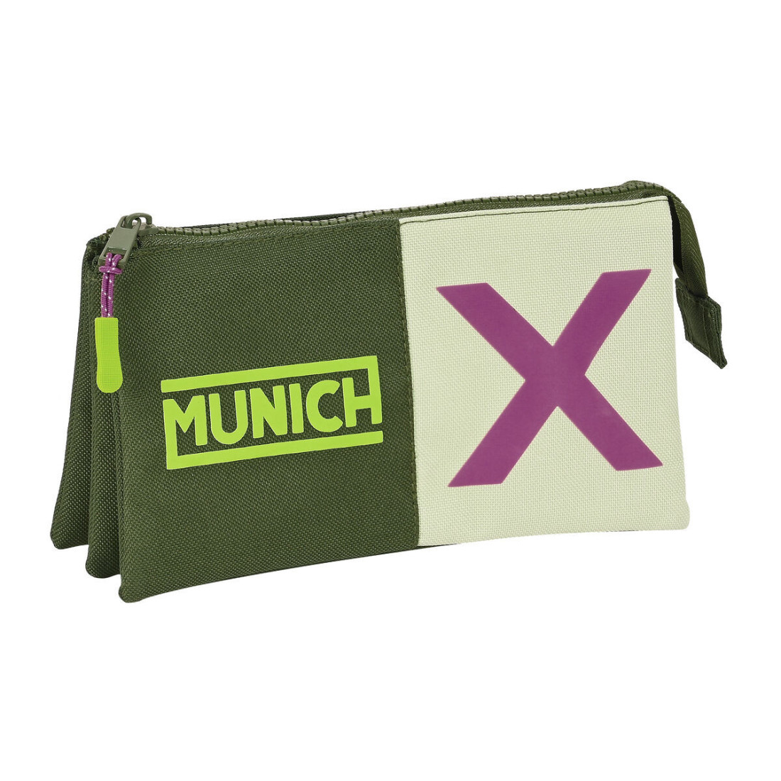 Trigubas penalas Munich Bright khaki Žalia 22 x 12 x 3 cm