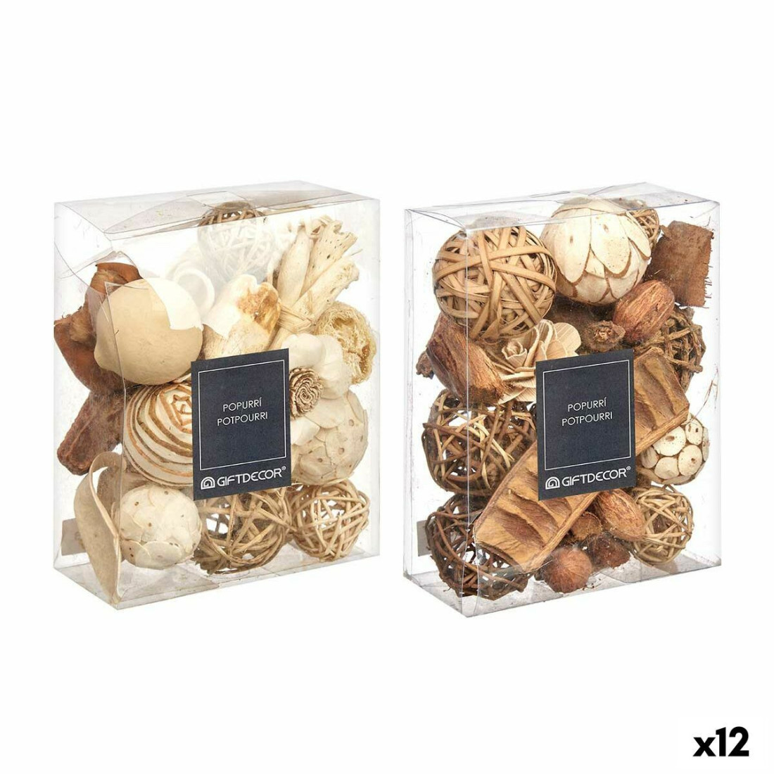 Decorative Potpourri Balta Ruda 16 x 21 x 7 cm (12 vnt.)