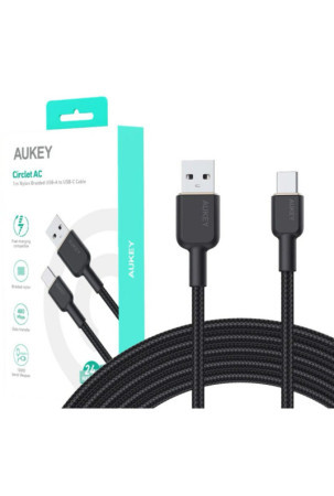 Kabelis USB-C į USB Aukey CB-NAC1 Juoda 1 m