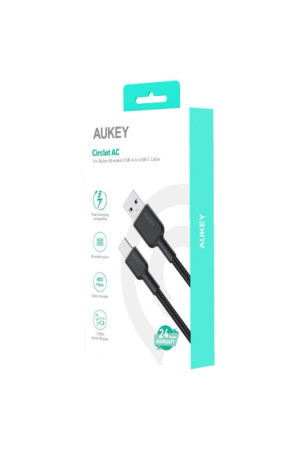 Kabelis USB-C į USB Aukey CB-NAC1 Juoda 1 m