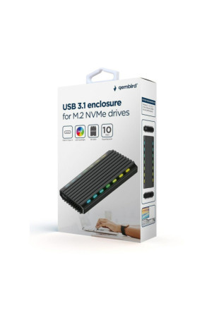 Išorinio disko korpusas GEMBIRD EE2280-U3C-03 Juoda USB USB-C