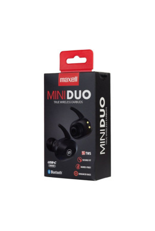 Ausinės su mikrofonu Maxell MINI DUO Juoda