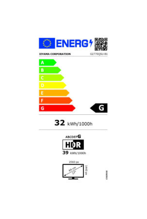 Monitorius Iiyama G2770QSU-B1 27" 165 Hz IPS LED LED IPS LCD Flicker free