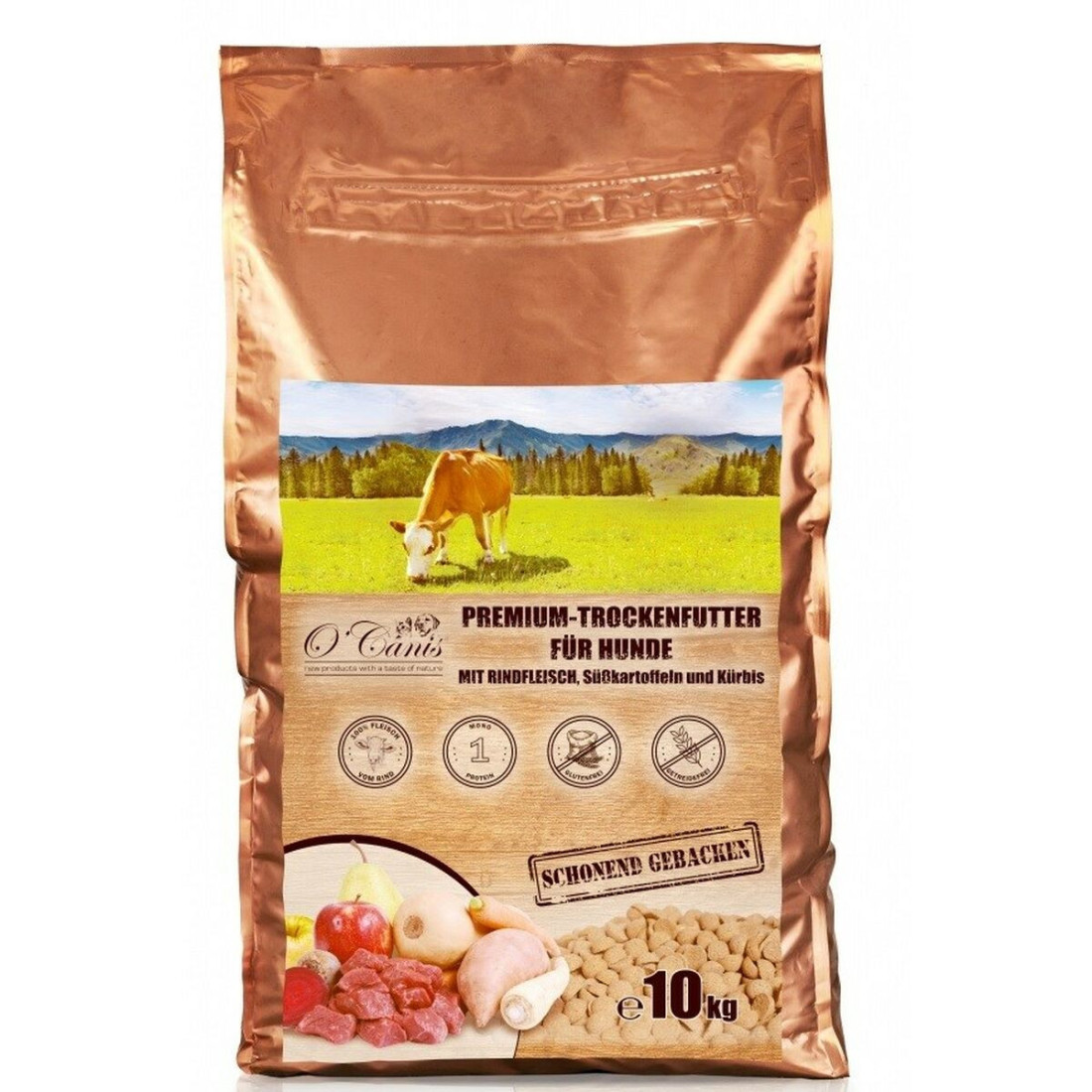 Pašarai O'canis Premium Veršiena Suaugęs Moliūgas Batatas 10 kg