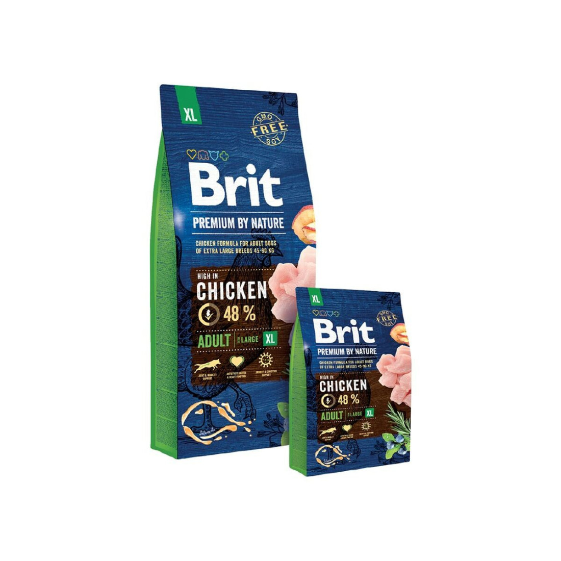 Pašarai Brit Premium by Nature Adult Suaugęs Višta Lašišos raudonumo spalva 15 kg