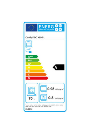 Pirolitinė orkaitė Candy FIDCX696L 70 L