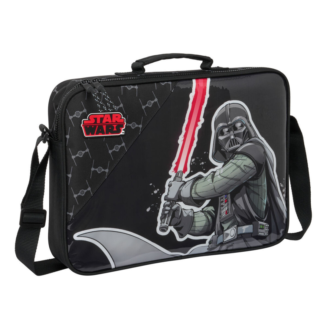 Mokyklinė kuprinė Star Wars The fighter Juoda 38 x 28 x 6 cm