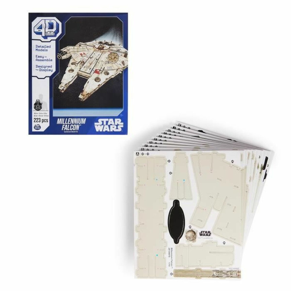 Statybos rinkinys Star Wars Millennium Falcon 223 piezas 43 x 31,4 x 22,4 cm Pilka Spalvotas