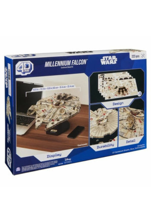 Statybos rinkinys Star Wars Millennium Falcon 223 piezas 43 x 31,4 x 22,4 cm Pilka Spalvotas