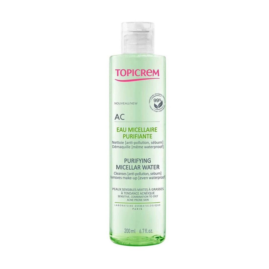 Micellar vanduo Topicrem  Valomasis 200 ml