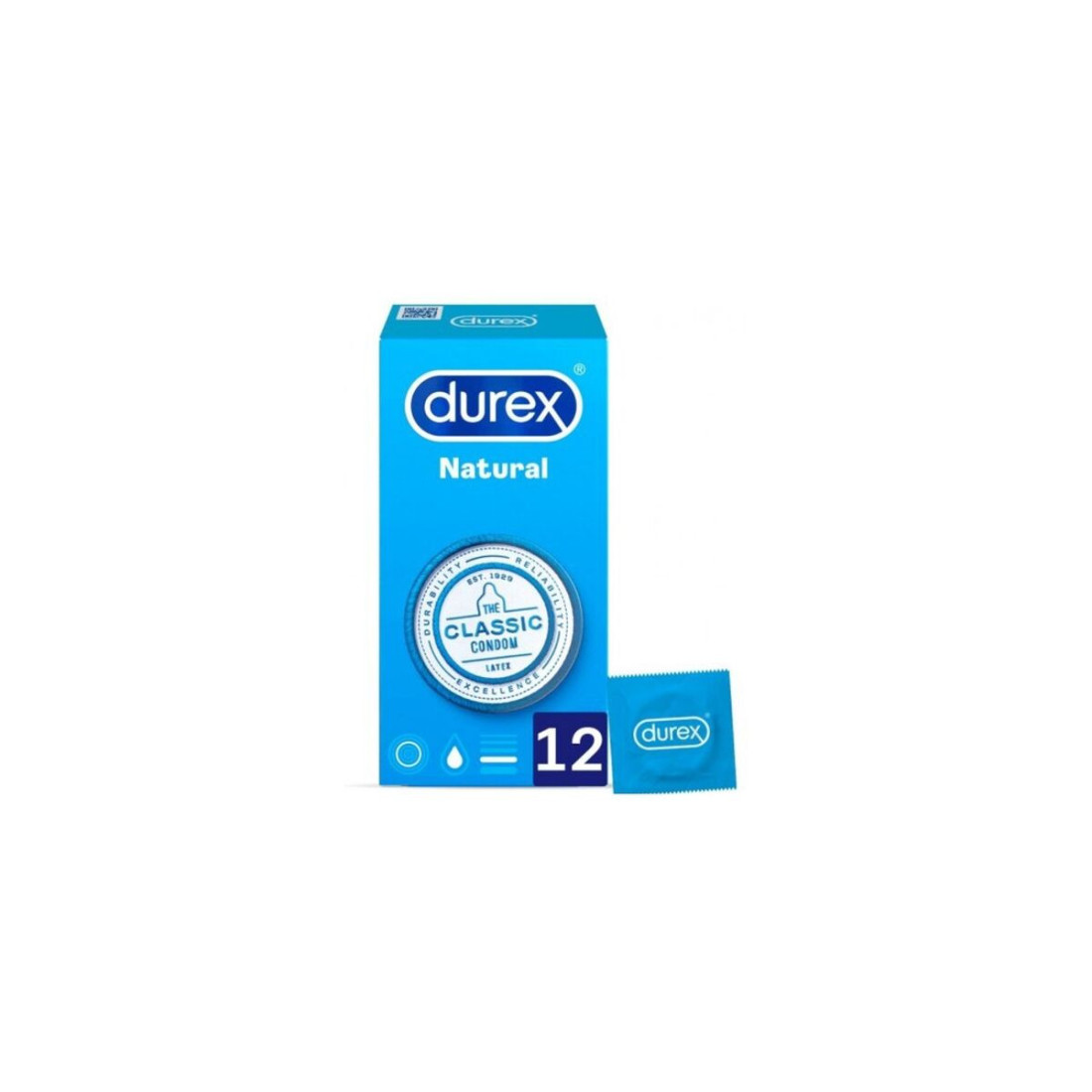 Prezervatyvai Durex Natural (12 uds)