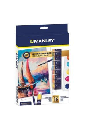 Gouache Painting Set Manley 16 Dalys Spalvotas