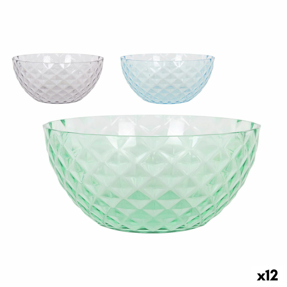 Salotų Dubuo La Mediterránea Plastmasinis 25 x 25 x 11,5 cm (12 vnt.)