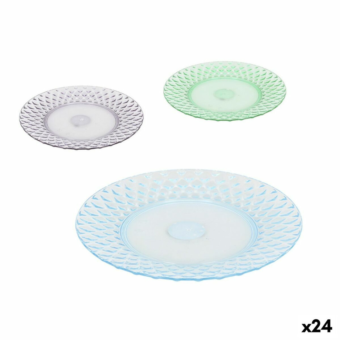 Plokščia lėkštė La Mediterránea Plastmasinis 19 x 19 x 2 cm (24 vnt.)