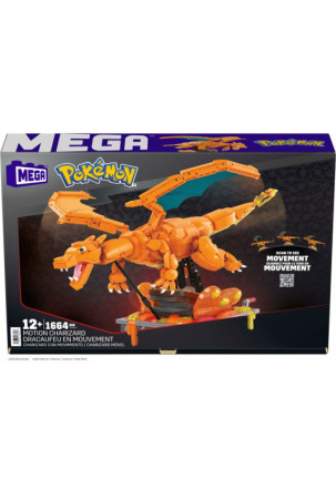 Statybos rinkinys Pokémon Mega Construx - Motion Charizard 1664 Dalys