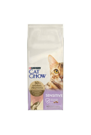 Kačių maistas Purina Chow Adult Sensitive Suaugęs Lašišos raudonumo spalva 15 kg