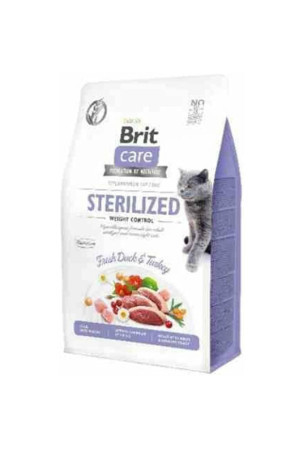 Kačių maistas Brit Care Grain-Free Sterilized Weight Control Suaugęs Turkija Antis 400 g