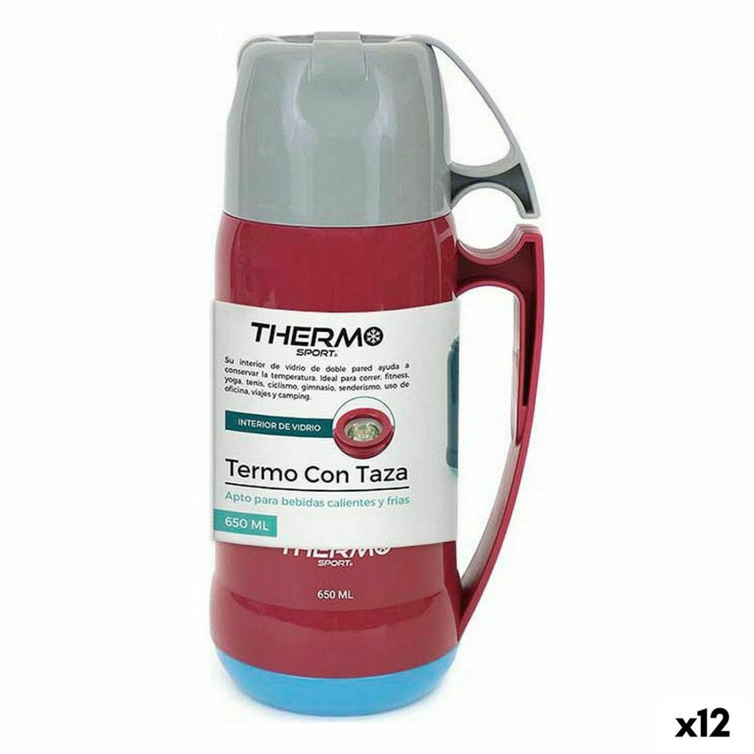 Kelioninė termoso kolba ThermoSport 650 ml (12 vnt.)