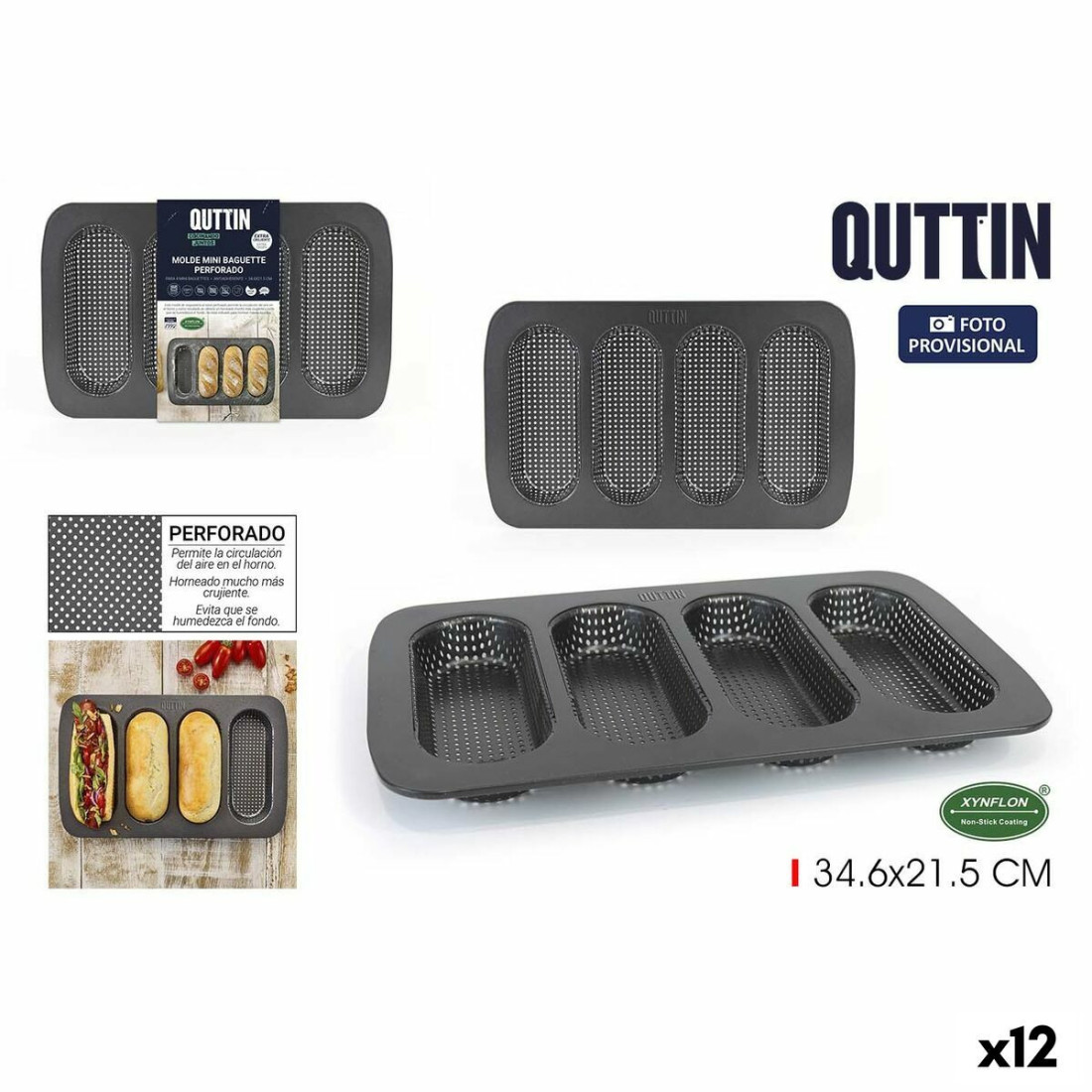 Suformuota forma Quttin Baguette 0,5 mm 34,6 x 21,5 x 3 cm (12 vnt.)