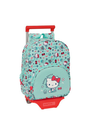 Mokyklinė kuprinė su ratukais Hello Kitty Sea lovers Turkis 26 x 34 x 11 cm