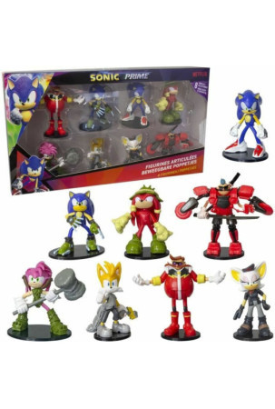 Figūrėlės su judančiomis kojomis ir rankomis Sonic Prime 8 Dalys