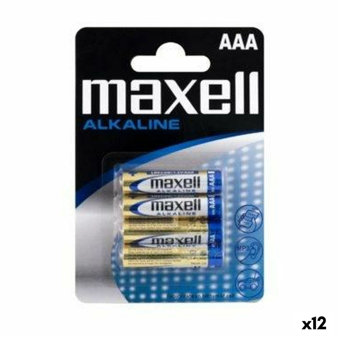 Šarminės baterijos Maxell 723671 AAA LR03 1,5 V (12 vnt.)