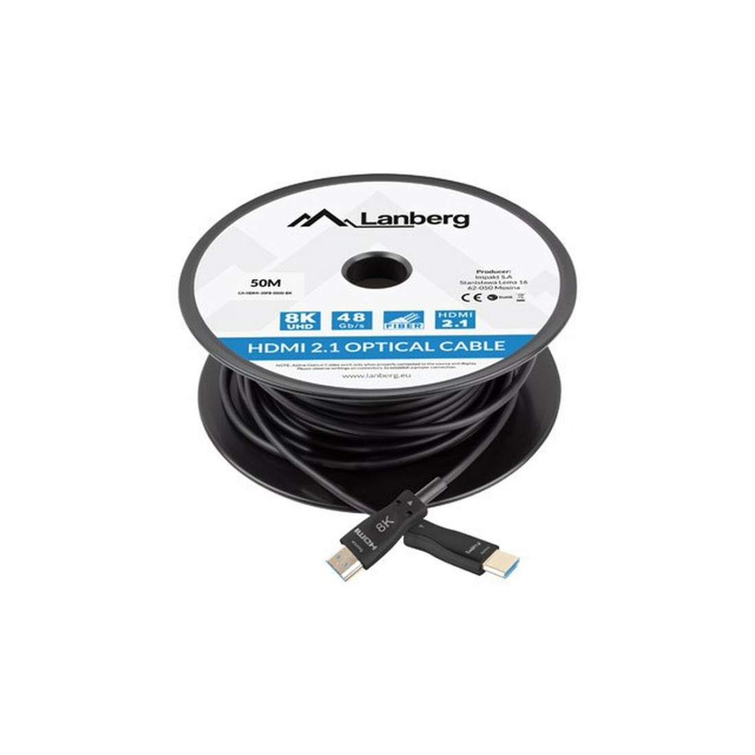 HDMI kabelis Lanberg CA-HDMI-30FB-0500-BK 50 m