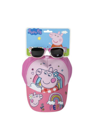 Kepurės ir akinių nuo saulės komplektas Peppa Pig 2 Dalys Rožinė (51 cm)