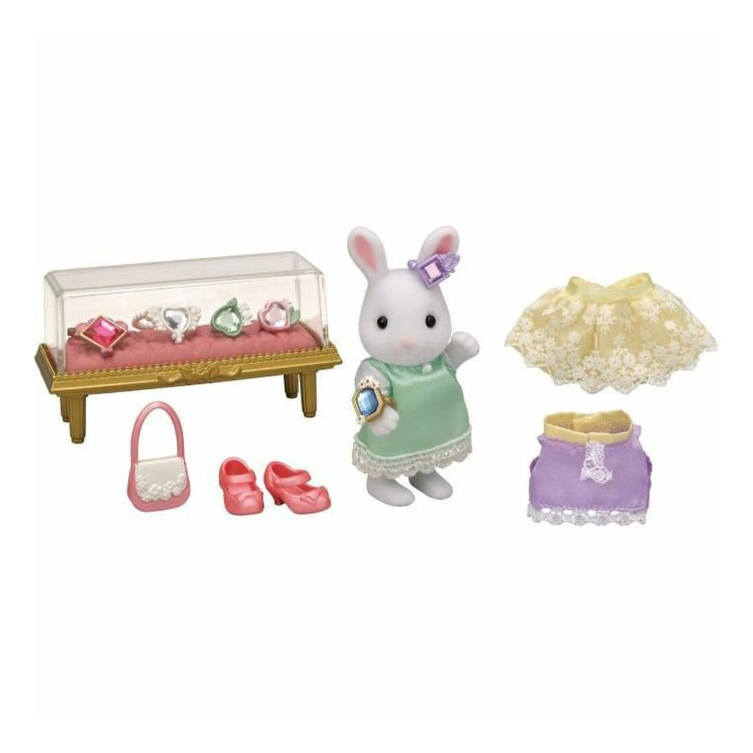 Playset Sylvanian Families The Snow Bunny Fashion Suitcase and Big Sister