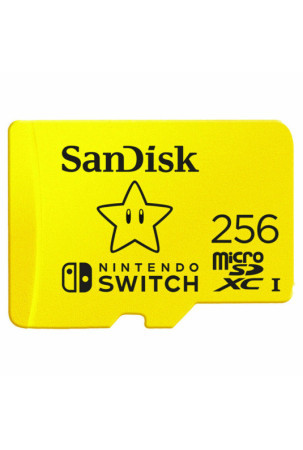 SD atminties kortelė SanDisk SDSQXAO-256G-GNCZN 256GB Geltona 256 GB Micro SDXC