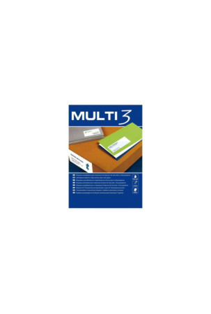 Etiketės spausdinimui MULTI 3 Inkjet Láser Balta Tiesiai 100 Paklodės 70 x 33,8 mm (24 vnt.)