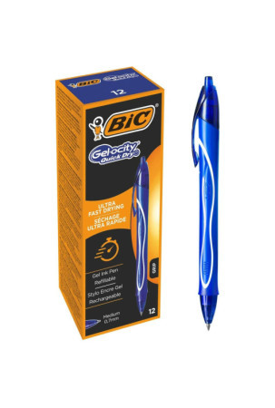 Gelio rašiklis Bic Gel-ocity Quick Dry Mėlyna 0,3 mm (12 vnt.)