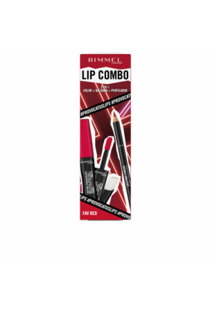 Makiažo Rinkinys Rimmel London Lip Combo 3 Dalys Fav Red