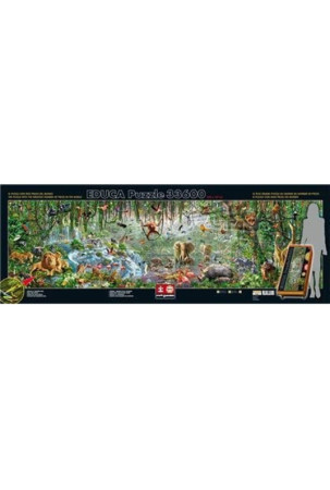 Dėlionė Educa 16066.0 The Wild Life (FR) 33600 Dalys 570 x 157 cm