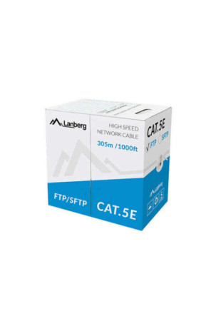 UTP 5e kategorijos kietas tinklo laidas Lanberg LCF5-10CC-0305-S Pilka 305 m