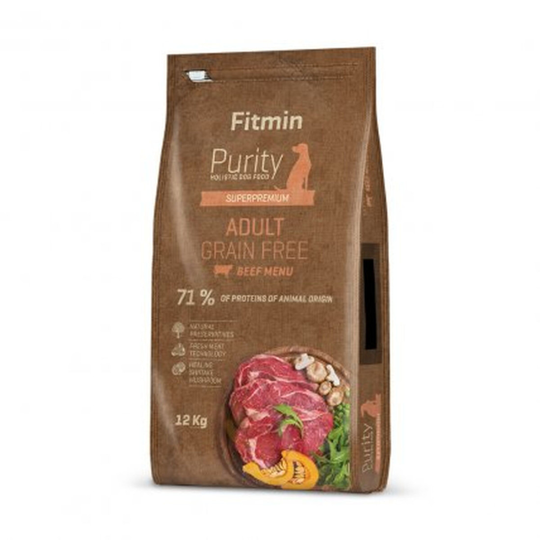 Pašarai Fitmin Purity GF Adult Beef 12 kg Suaugęs Veršiena 20-40 Kg