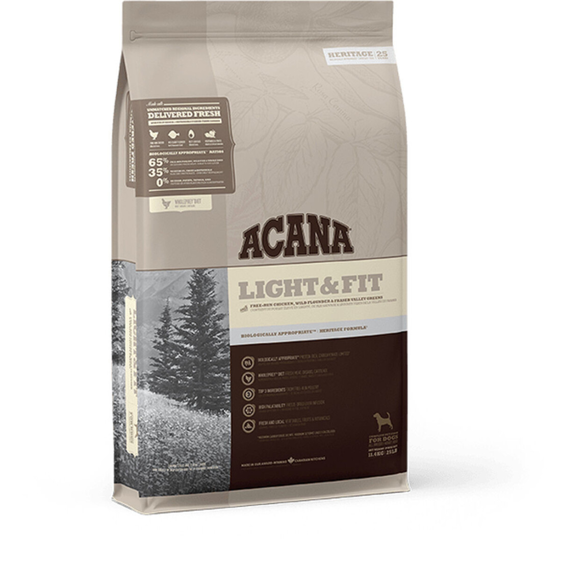 Pašarai Acana Light & Fit 11,4 Kg Suaugęs