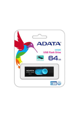 USB atmintukas Adata UV320 Juoda / Mėlyna 64 GB