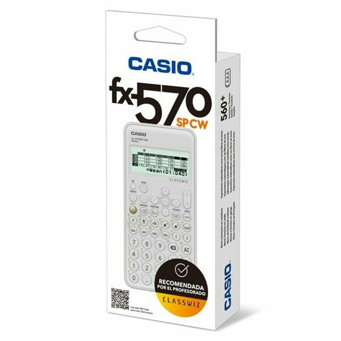 Mokslinis skaičiuotuvas Casio Balta