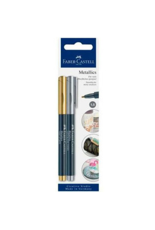 Žymeklių rinkinys Faber-Castell Creative Studio Metallics Auksinis Metalinis (5 vnt.)