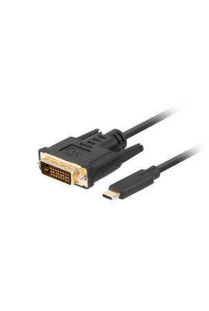 USB C - DVI-D kabelis Lanberg CA-CMDV-10CU-0018-BK Juoda 1,8 m