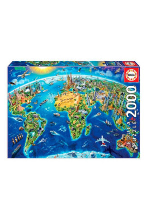 Dėlionė Educa World Symbols 17129.0 2000 Dalys