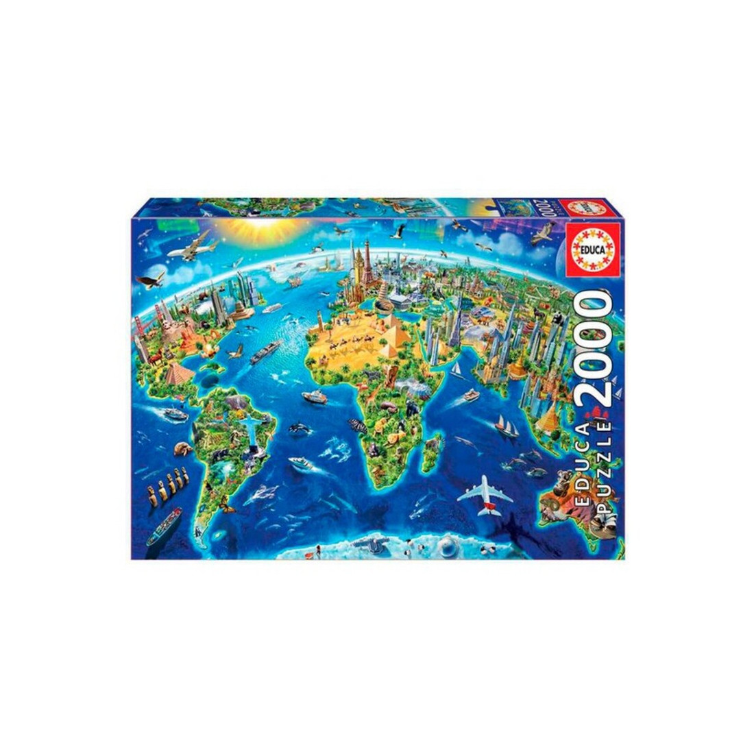 Dėlionė Educa World Symbols 17129.0 2000 Dalys