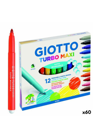 Žymeklių rinkinys Giotto Turbo Maxi Spalvotas (60 vnt.)