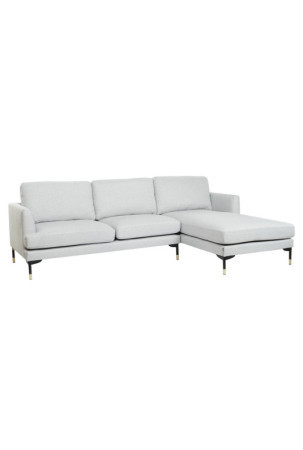 Chaise poilsio sofa DKD Home Decor Šviesiai pilka Metalinis 250 x 160 x 85 cm