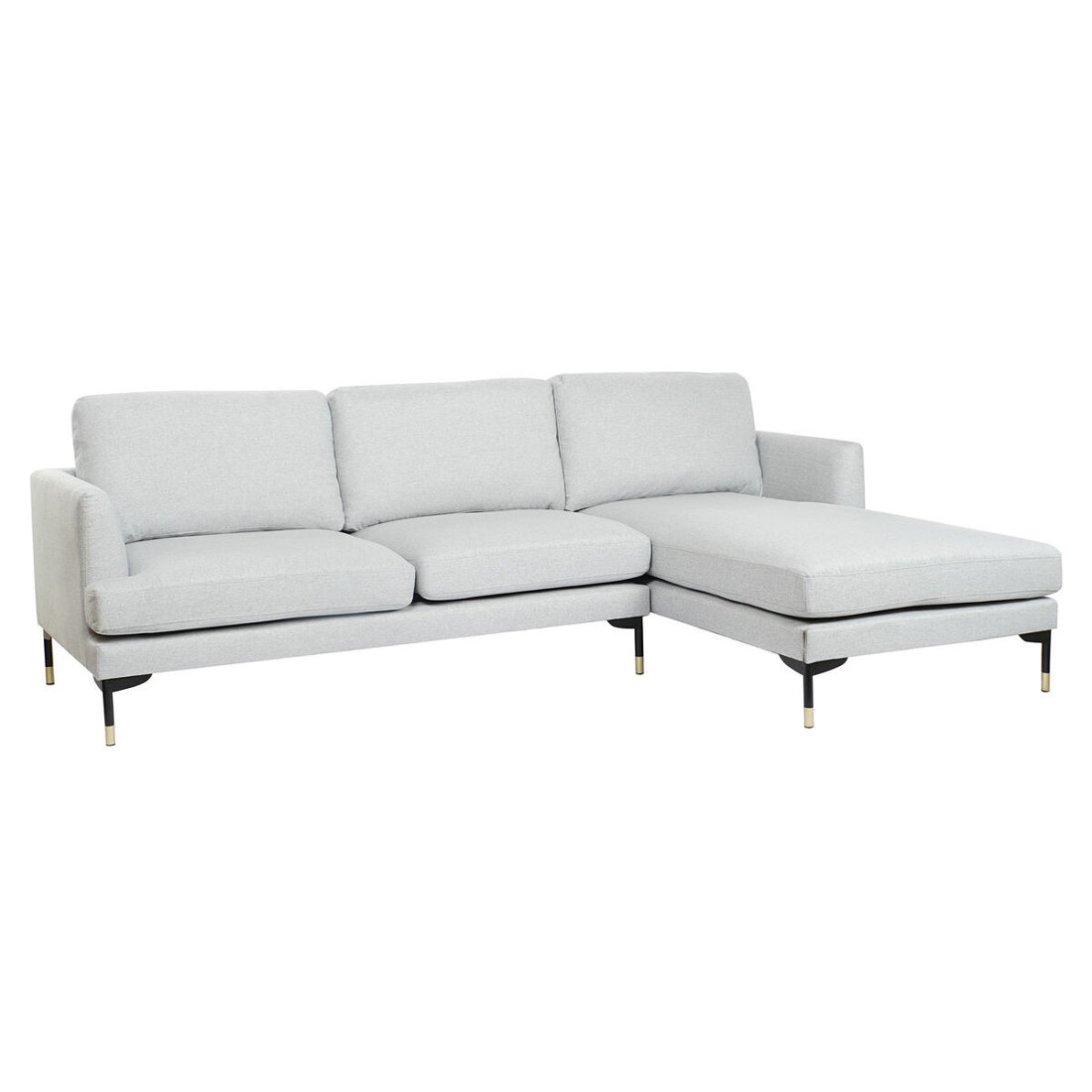 Chaise poilsio sofa DKD Home Decor Šviesiai pilka Metalinis 250 x 160 x 85 cm